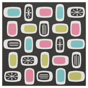 Tela Rectángulos redondeados de MCM de medio siglo de c