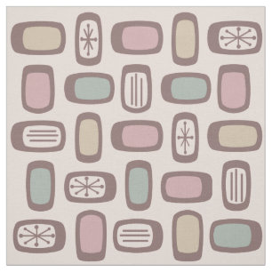 Tela Rectángulos redondeados de MCM de medio siglo Past