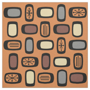 Tela Rectángulos redondeados de mediados de siglo MCM n