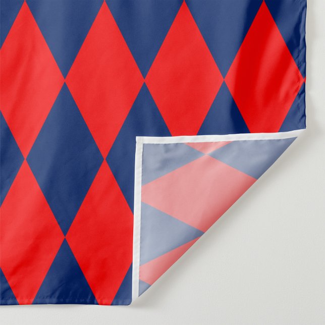 Tela Red and Blue Harlequin Checkered Design  (Subido por el creador)