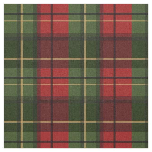 Tela Red And Green Plaid Tartan Pattern (Retal)