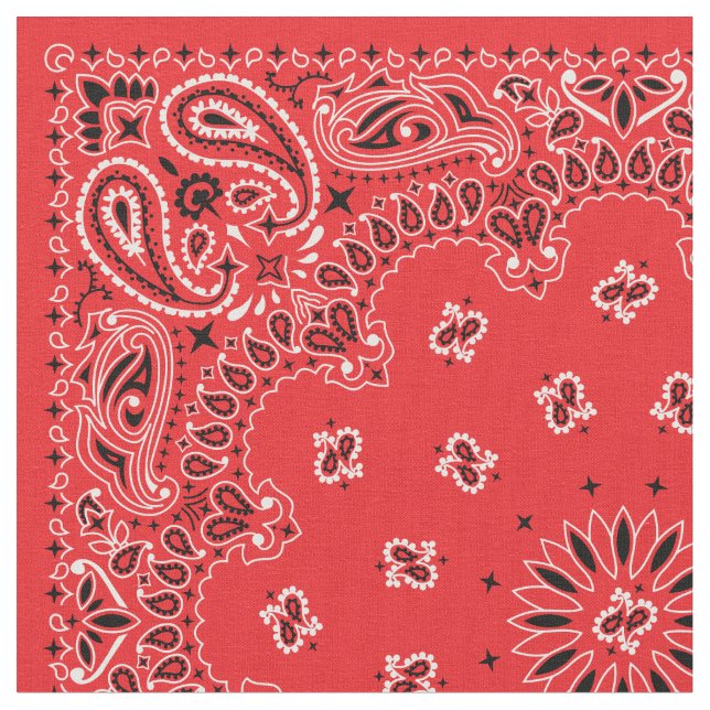 Tela Red Bandana Fabric (De cerca)