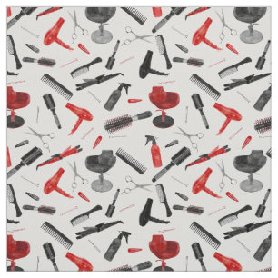 Tela Red Black Watercolor Hairstylist Salon Stylist