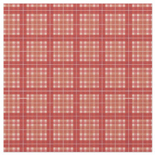 Tela Red Bright Gingham Plaid Tartan