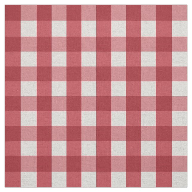 Tela Red Farmhouse Gingham Plaid Checkered Pattern (Retal)