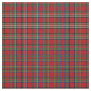 Tela Red Green Plaid Rustic Stewart Tartán