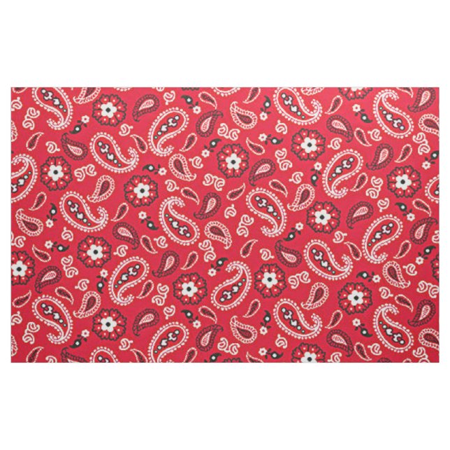 Tela Red Paisley Occidental (Yarda)