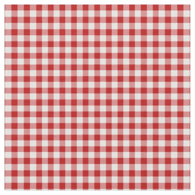 Tela Red Plaid, Red Gingham (De cerca)