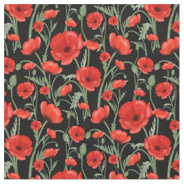 Tela Red Poppies