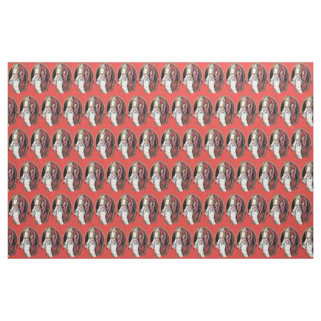 Tela Red St Nicholas Krampus (Yarda)