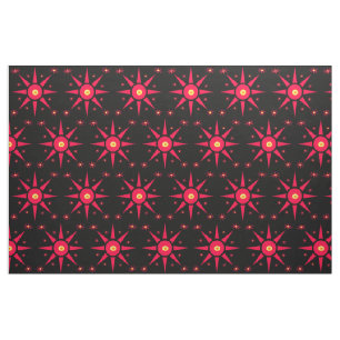 Tela Red Star Abstract Fabric