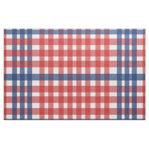 Tela Red, White y Blue Gingham Plaid