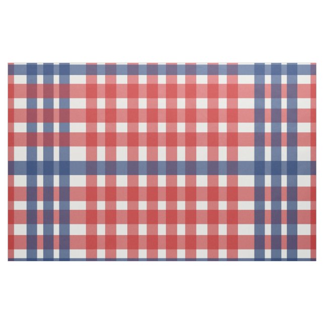 Tela Red, White y Blue Gingham Plaid (Yarda)