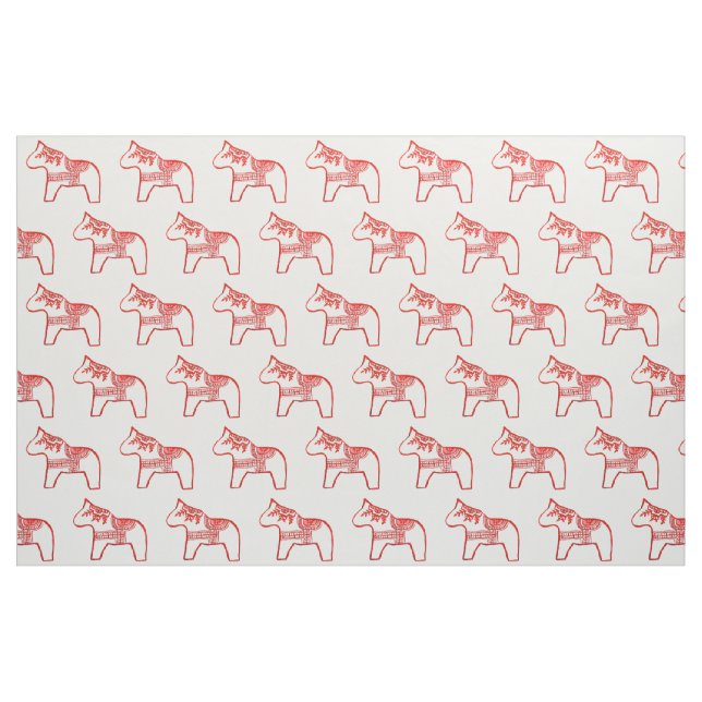 Tela Red work Horse Fabric ("Cuarto gordo" (fat quarter))