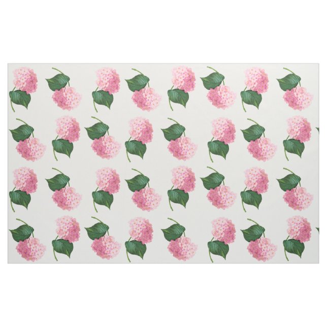 Tela Redoute Pink Hydrangeas Combed Cotton Fabric (Yarda)