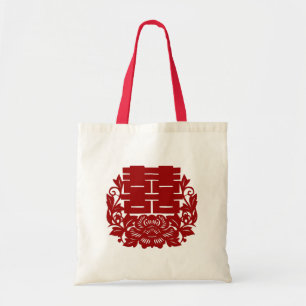 Tela Regalo doble chino del bolso del boda de la
