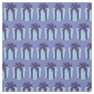 Tela Regalo Wrapped Cumpleaños Presente Bow Blue Purple