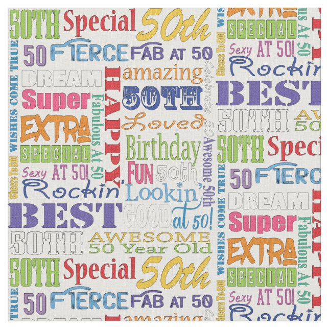 Tela Regalos Únicos Y Especiales De Fiesta De 50 Años (De cerca)