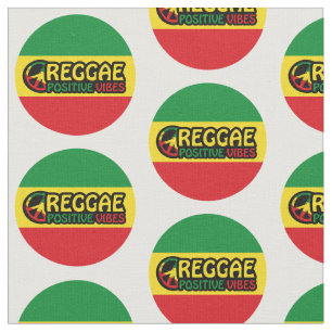 Tela Reggae Music con vibraciones positivas y bandera d