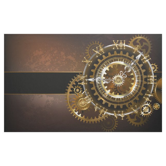 Tela Reloj de vapor con engranajes antiguos (Yarda)