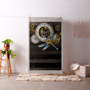 Tela Reloj de vapor con libélula mecánica