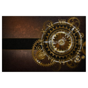 Tela Reloj steampunk con engranajes antiguos