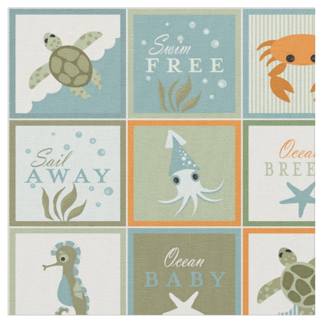 Tela Remiendo del océano (De cerca)