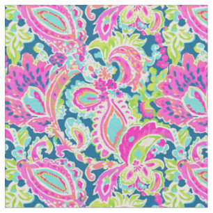 Tela Remolino de Paisley Vibrante