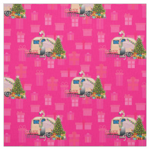 Tela remolque de flamingo para navidades