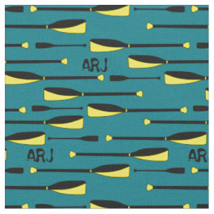 Tela Remos amarillo y negro del Rowing del monograma