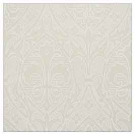 Tela Renacimiento gótico Fleur de Lys - Marfil