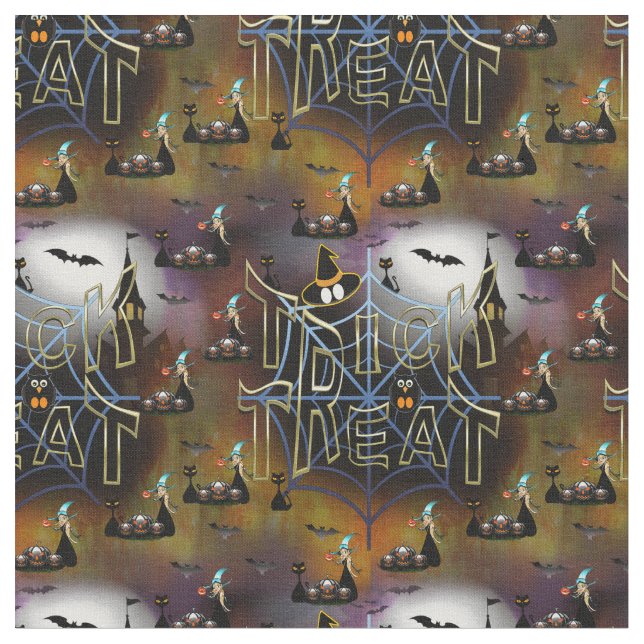 Tela Repetición de araña gótica (De cerca)