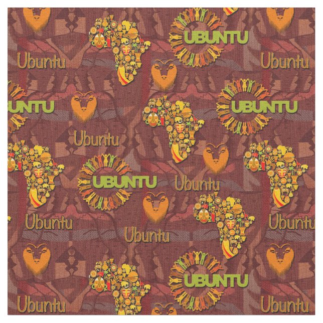 Tela Repetición de Ubuntu de tapiz africano (De cerca)