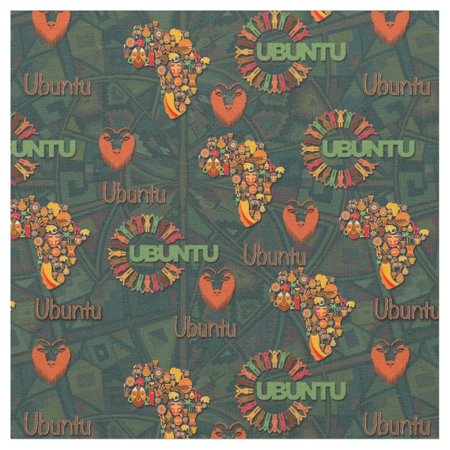 Tela Repetición de Ubuntu de tapiz africano (De cerca)
