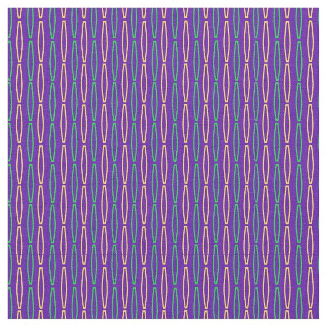 Tela Repetición geométrica de Mardi Gras (De cerca)
