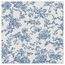 Repetir Toile Floral Azul Delicado