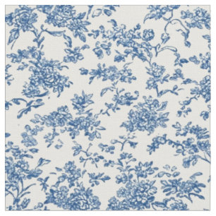 Tela Repetir Toile Floral Azul Delicado