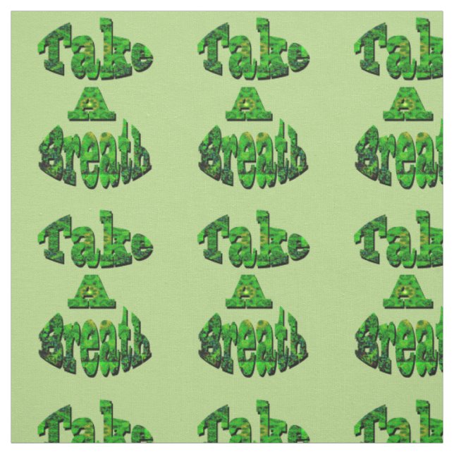 Tela Respira, Escrito En Verde, (Retal)