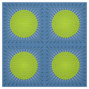 Tela Resplandor solar geométrico moderno - azul de la