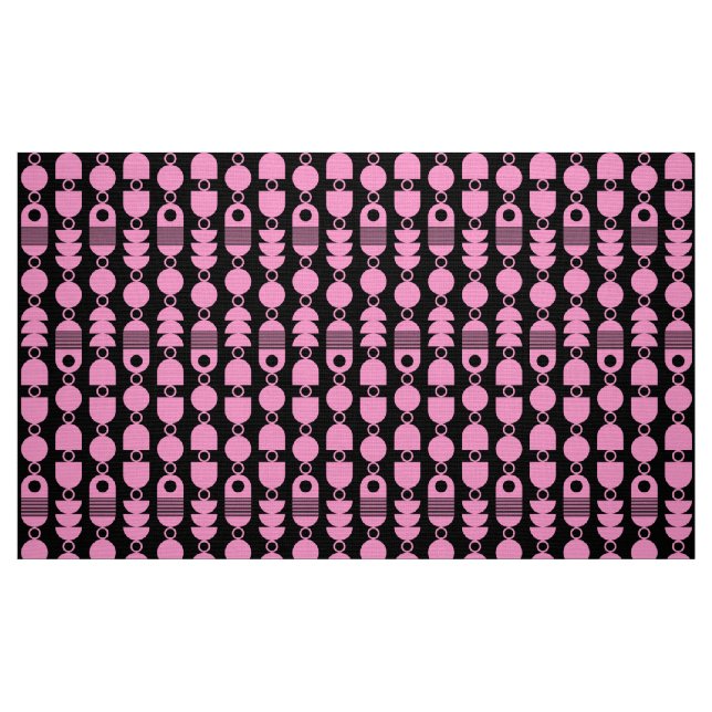 Tela Resumen 140823 - Rosa en negro ("Cuarto gordo" (fat quarter))