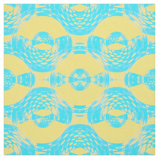 Tela Resumen de Aqua y Amarillo (Retal)
