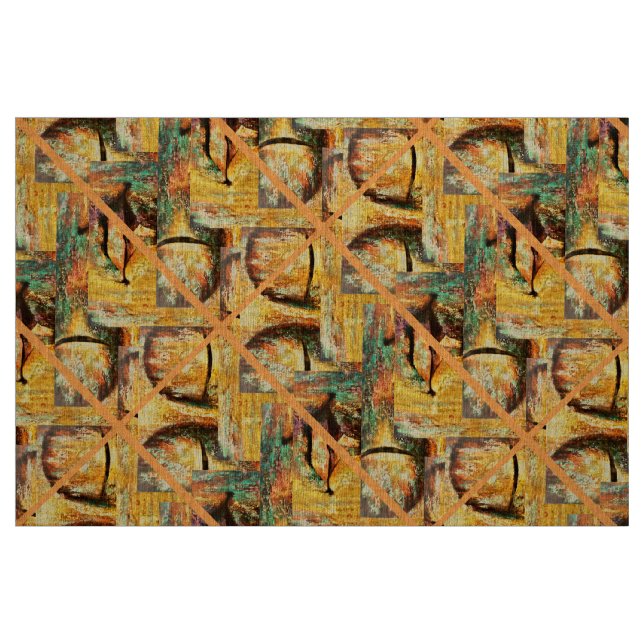 Tela Resumen de arte facial multicolor ("Cuarto gordo" (fat quarter))