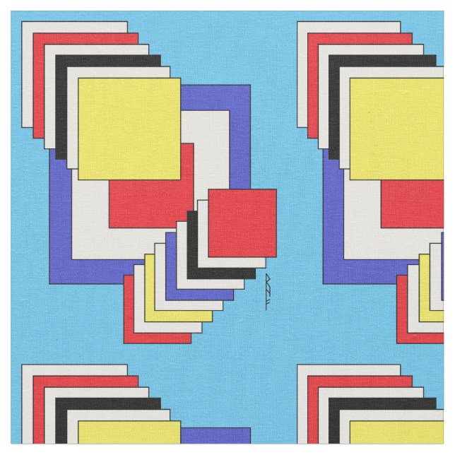 Tela Resumen de cuadrados (De cerca)