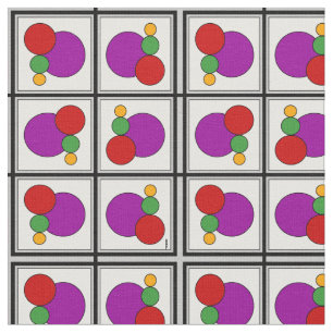 Tela Resumen de cuadrados y círculos