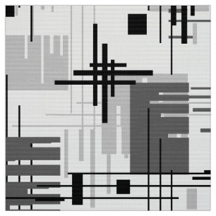 Tela Resumen de formas geométricas modernas rayadas de 