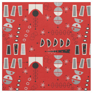 Tela Resumen de mediados de siglo en rojo