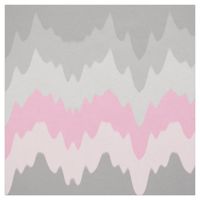 Tela Resumen de Ombre Fade de Chevron Gris Rosa (Retal)