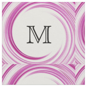 Tela Resumen del Monograma de Swirl Lavender