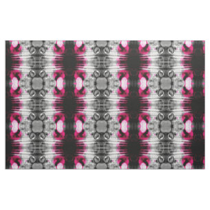 Tela Resumen Fuchsia, patrón de grano gris y negro