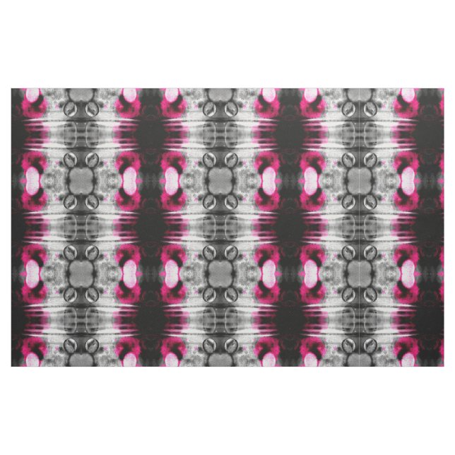 Tela Resumen Fuchsia, patrón de grano gris y negro ("Cuarto gordo" (fat quarter))